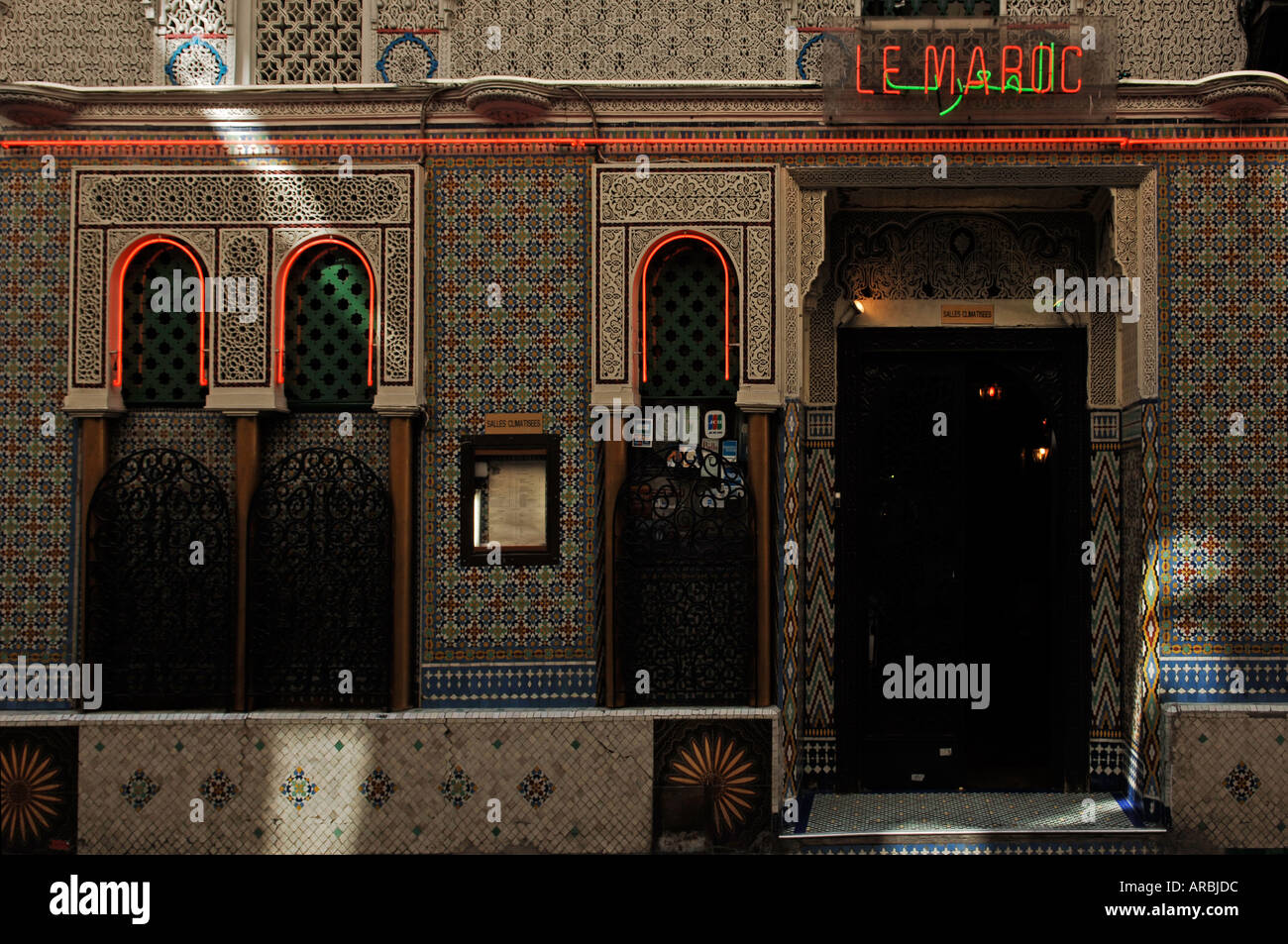 Moroccan restaurant in Paris Stock Photo Alamy