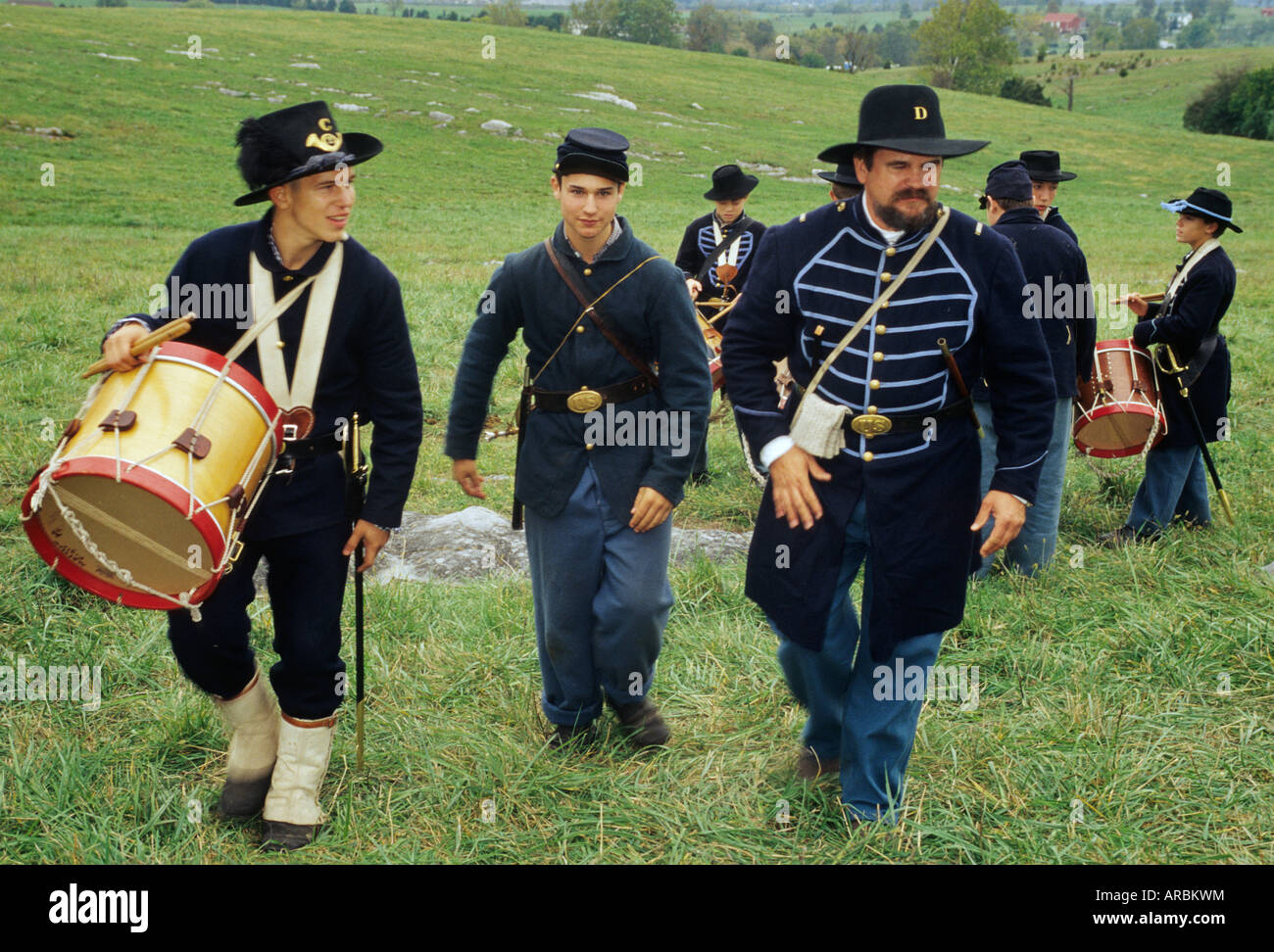 Union soldiers Cedar Creek Battle Reenactment Middletown Virginia USA