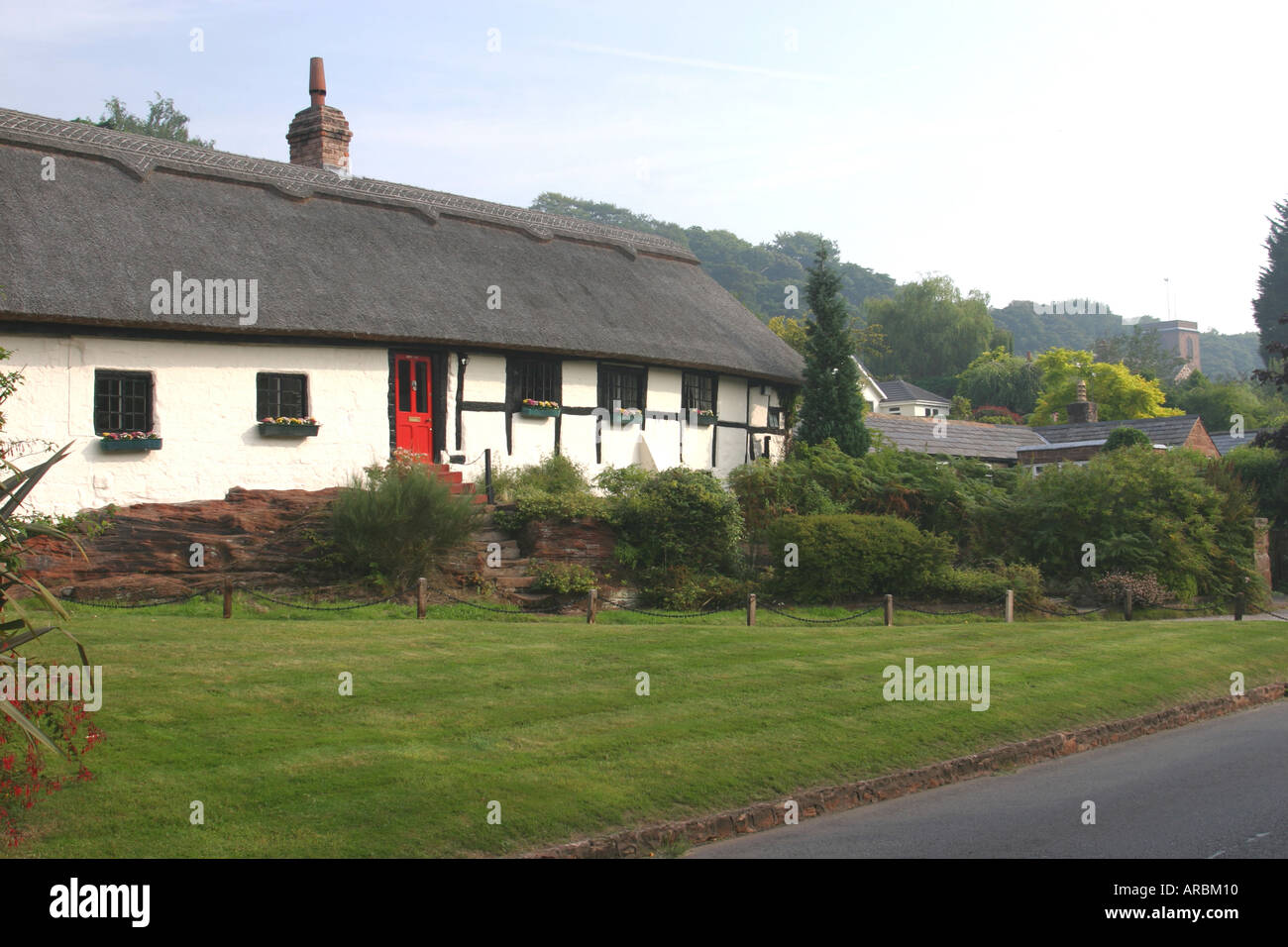 Thatched cottage, Burton, Wirral, UK Stock Photo Alamy