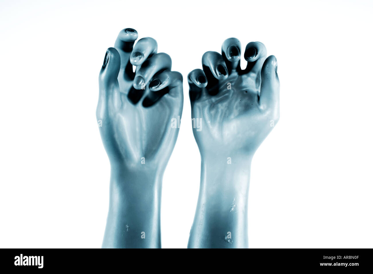 Mannequin hands Stock Photo