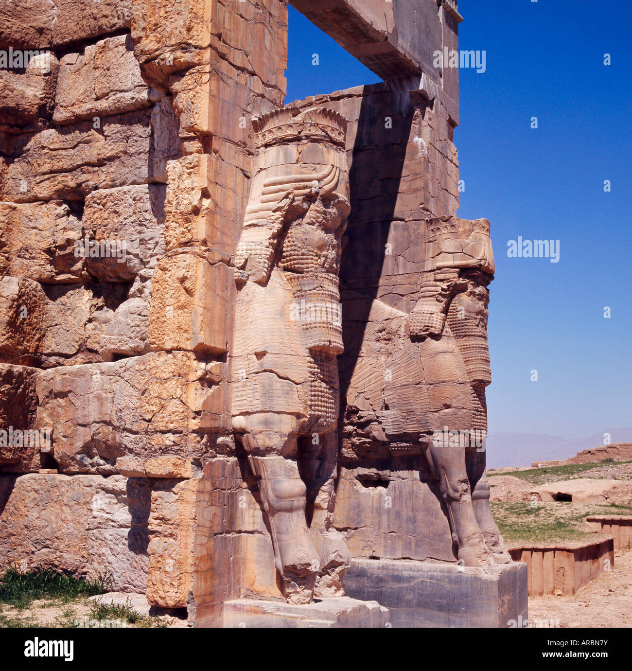 The Gateway of Xerxes, Persepolis, Iran, Middle East Stock Photo