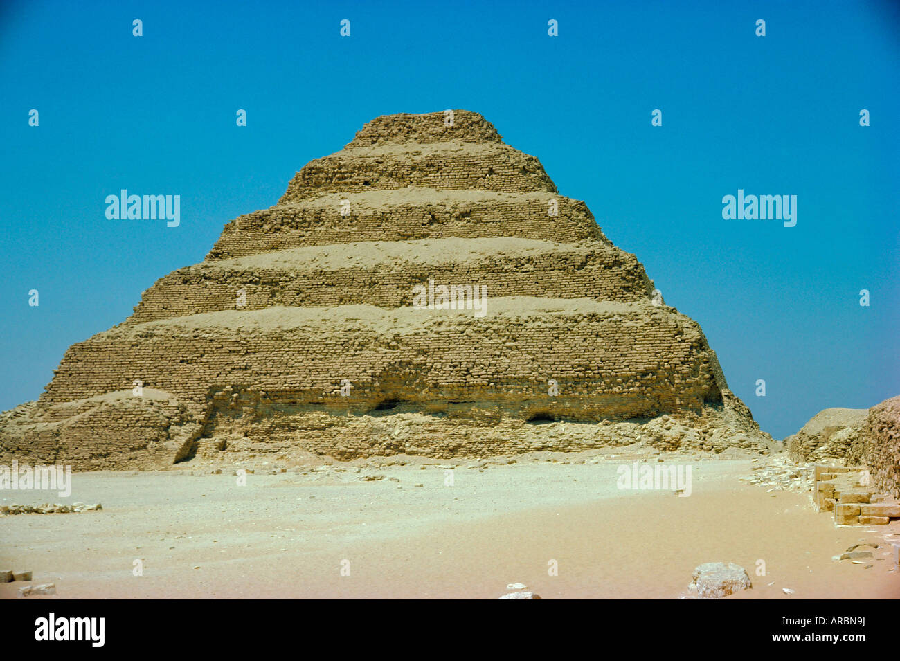 The Step Pyramid at Saqqara, Egypt, North Africa Stock Photo