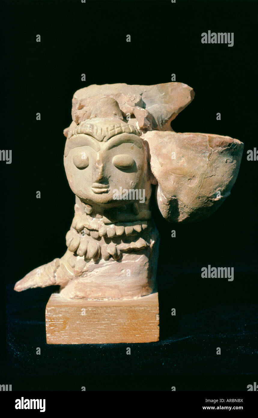 Mother Goddess statue from Mohenjodaro, Indus Valley Civilisation, Karachi Museum, Karachi, Pakistan Stock Photo