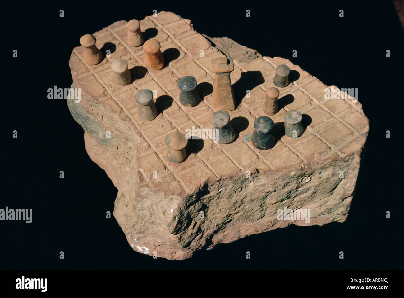 Board game, Indus Valley Civilisation, Harappa Museum, Pakistan Stock Photo