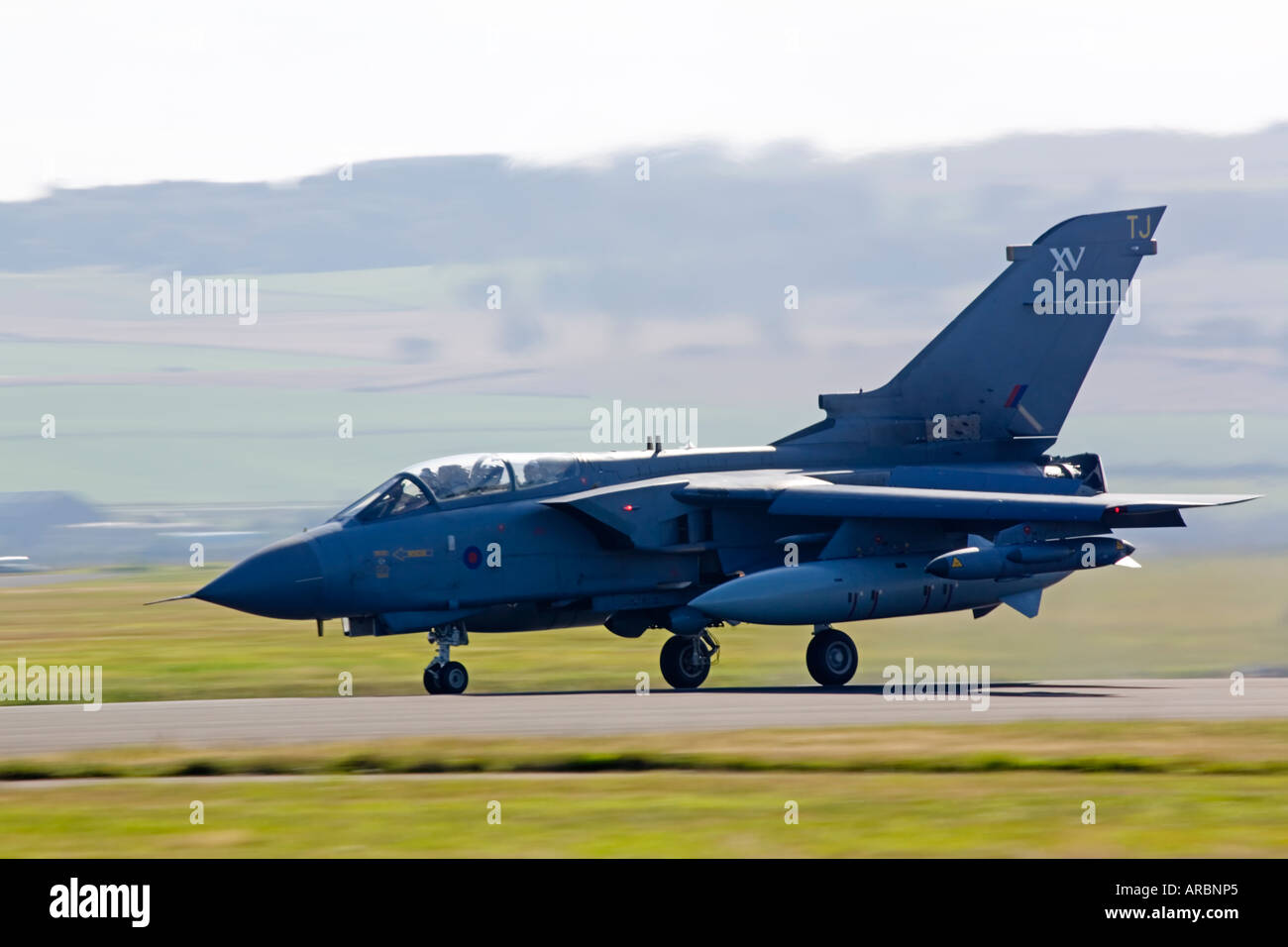 RAF Tornado GR4 617 Squadron on runway Stock Photo