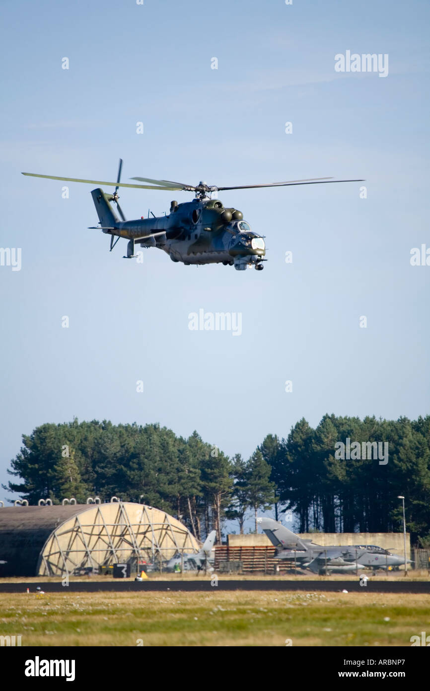 Czech Air Force Mi-24V Hind assault helicopter gunship Stock Photo
