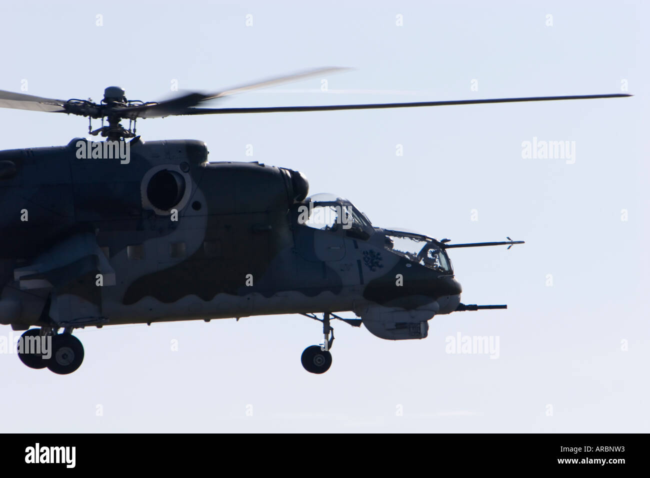 Czech Air Force Mi-24V Hind assault helicopter gunship Stock Photo