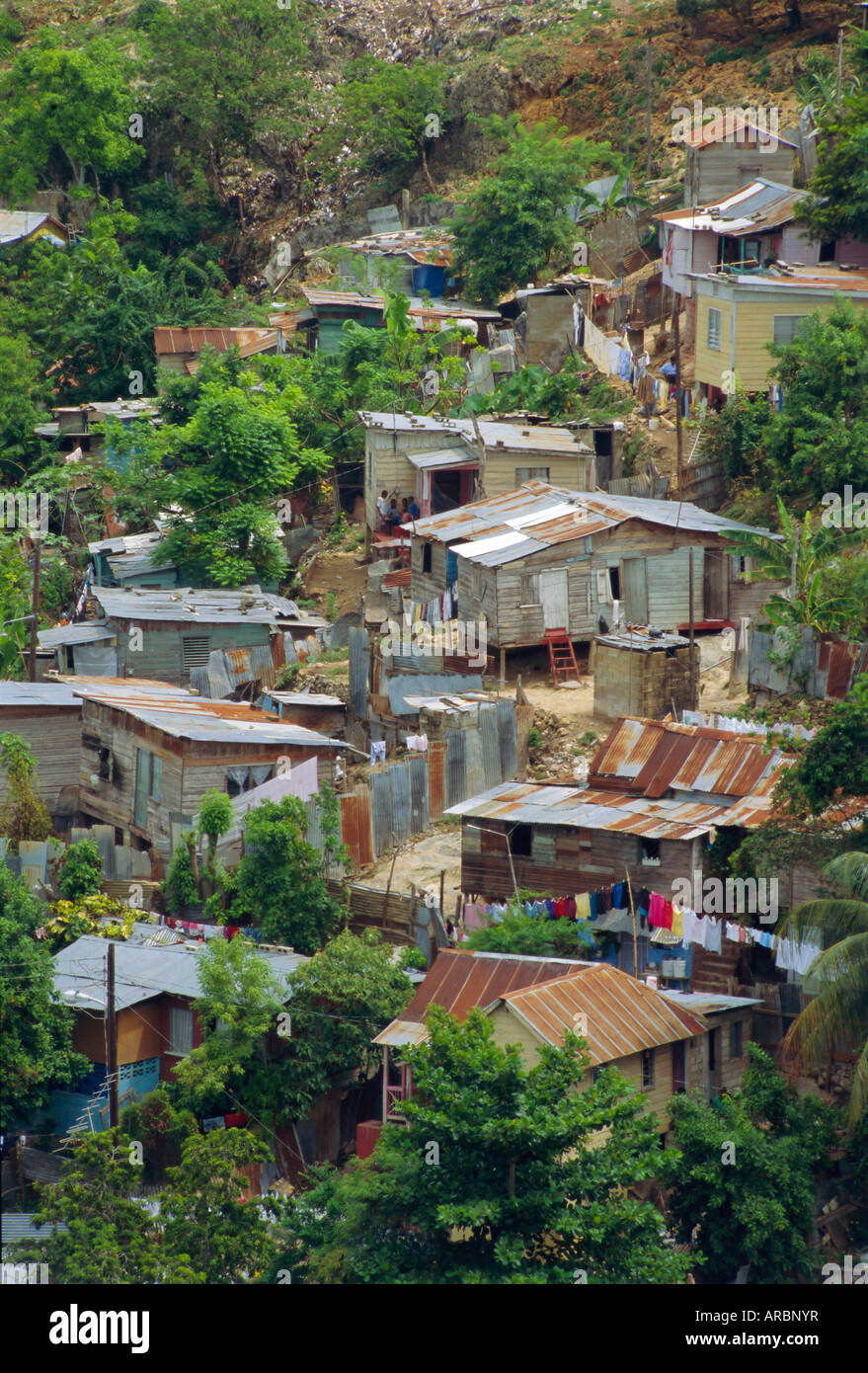 Shanty town, Montego Bay, Jamaica, Caribbean, West Indies Stock Photo