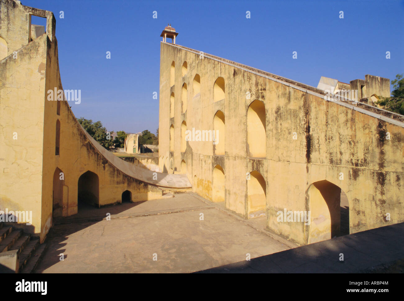 The Jantar Mantar built in 1728-34 by Jai Singh II as an observatory, Jaipur, Rajasthan, India Stock Photo