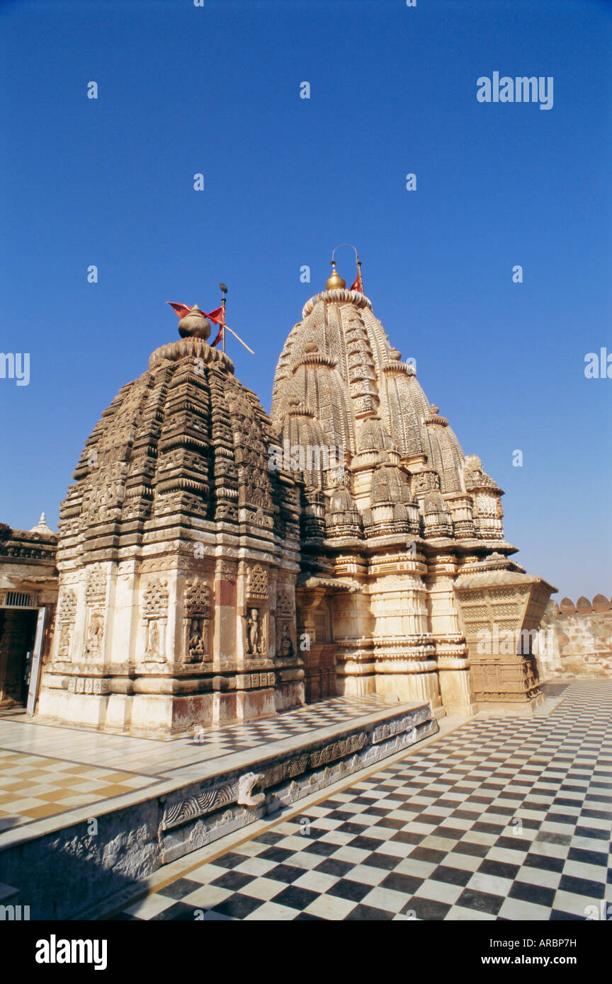 Jain Temple built in the 10th century and dedicated to Mahavira, Osiyan (Osian), Rajasthan, India Stock Photo