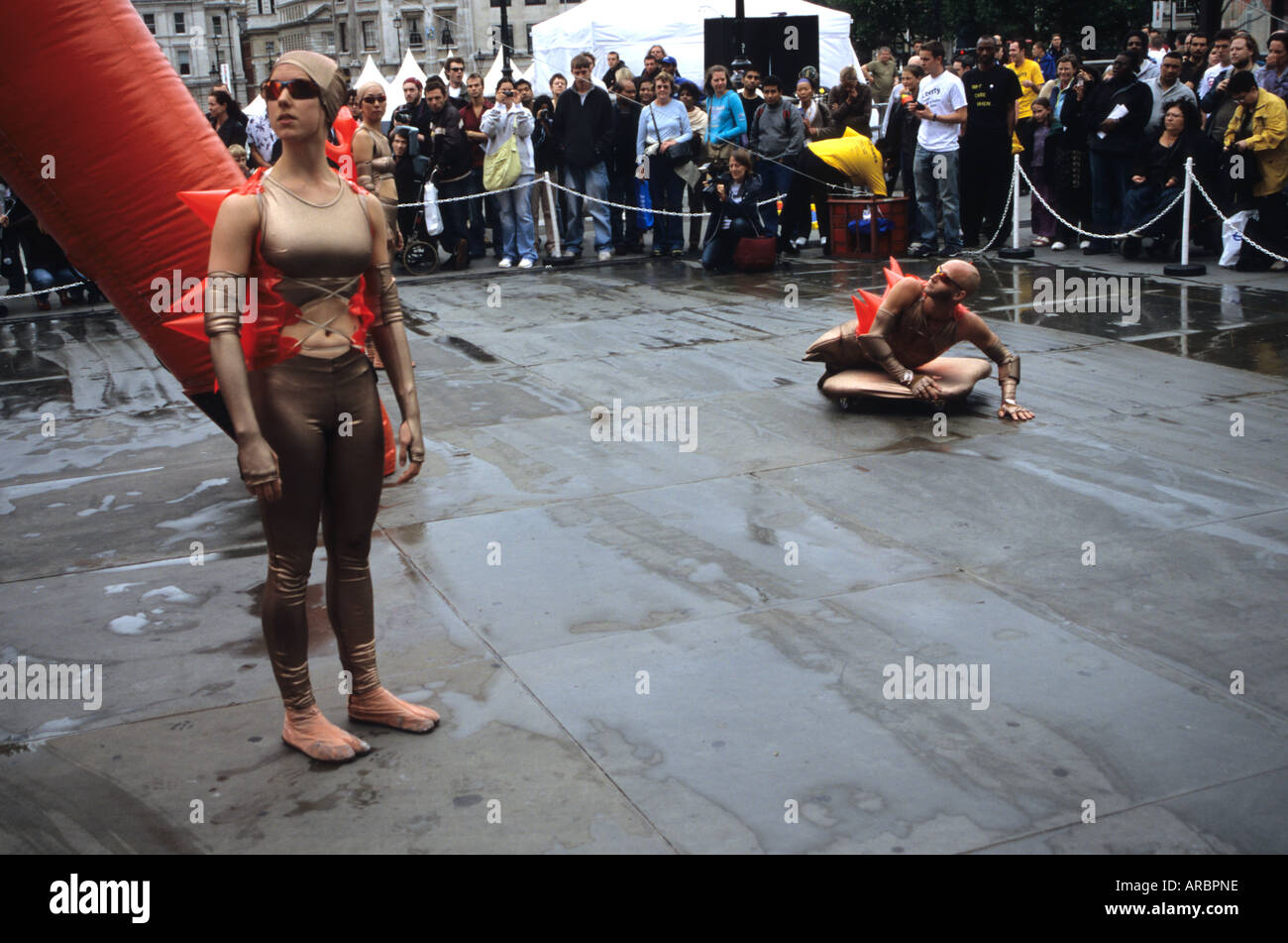 Disabled Artists Performing In Trafalgar Square London Stock Photo