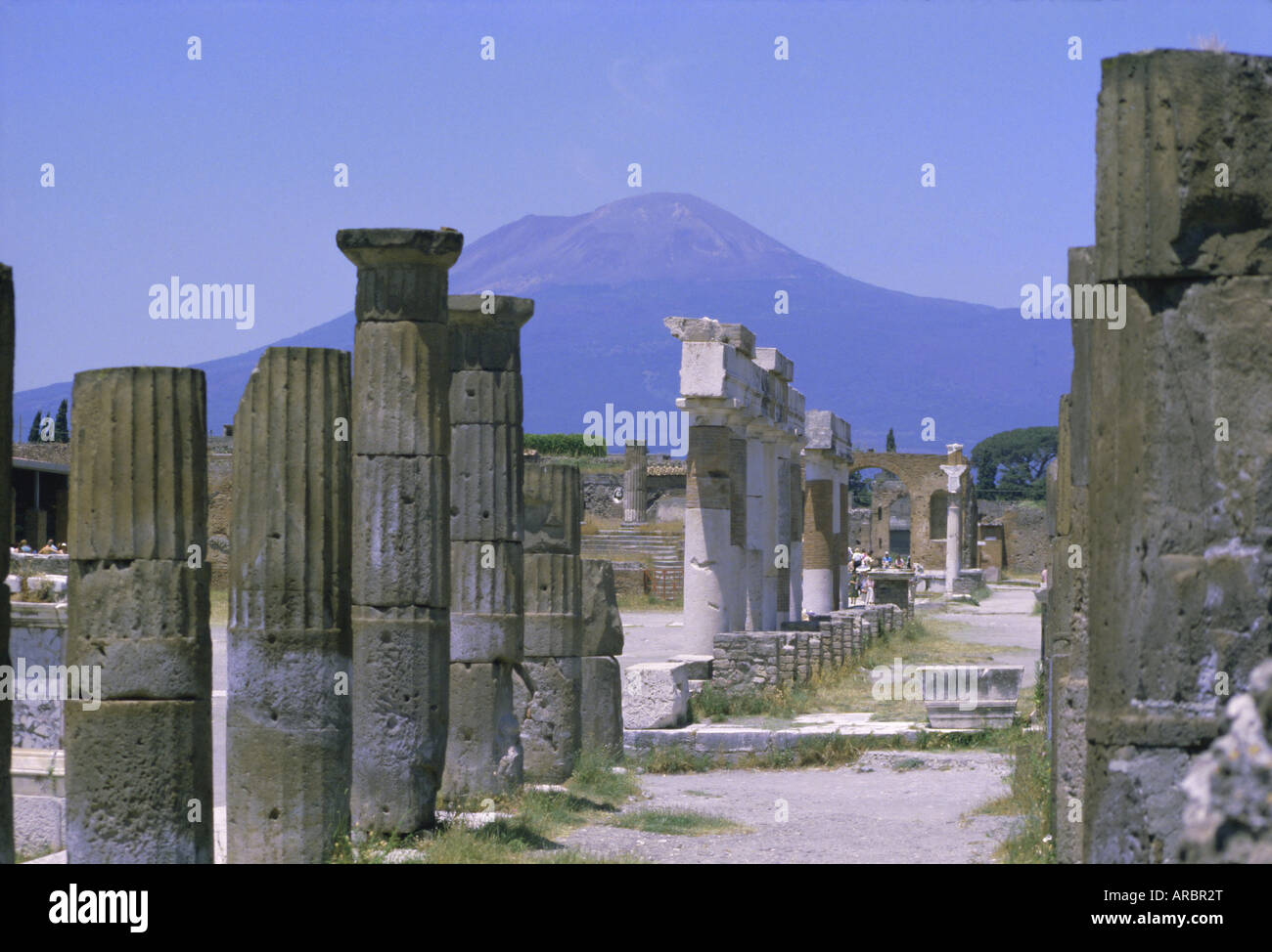 Mount Vesuvius, Columbus basalt lava marble and brick, Pompeii, Campania, Italy Stock Photo