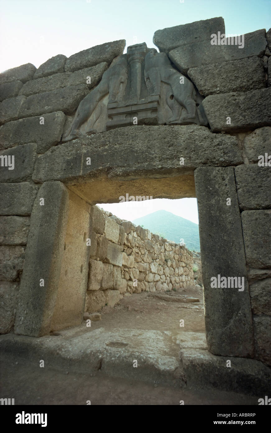 Mycenae lion gate view hi-res stock photography and images - Alamy