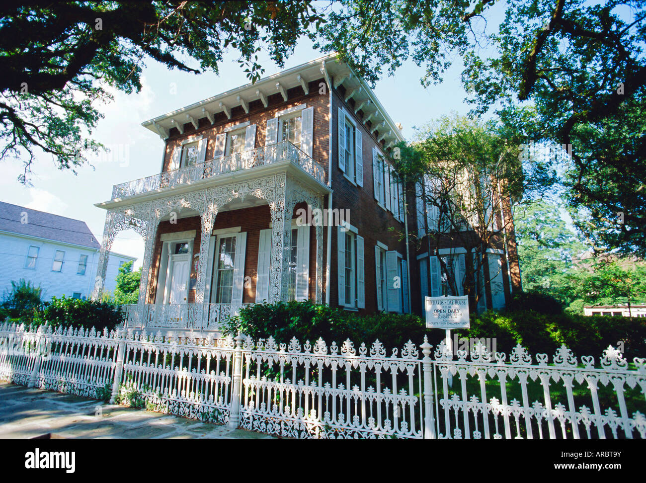 The 1860 Richards-Dar House, now a museum, Italianate style in the city's historic district, Mobile, Alabama, USA Stock Photo