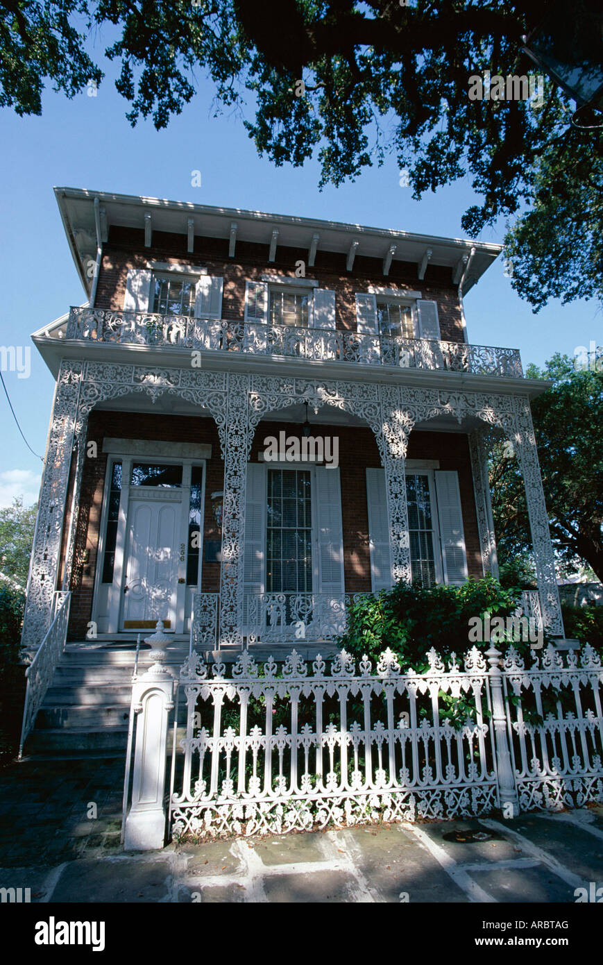 The 1860 Richards-DAR house, a fine Italianate house museum in the city's historic district, Mobile, Alabama, USA (U.S.A.) Stock Photo