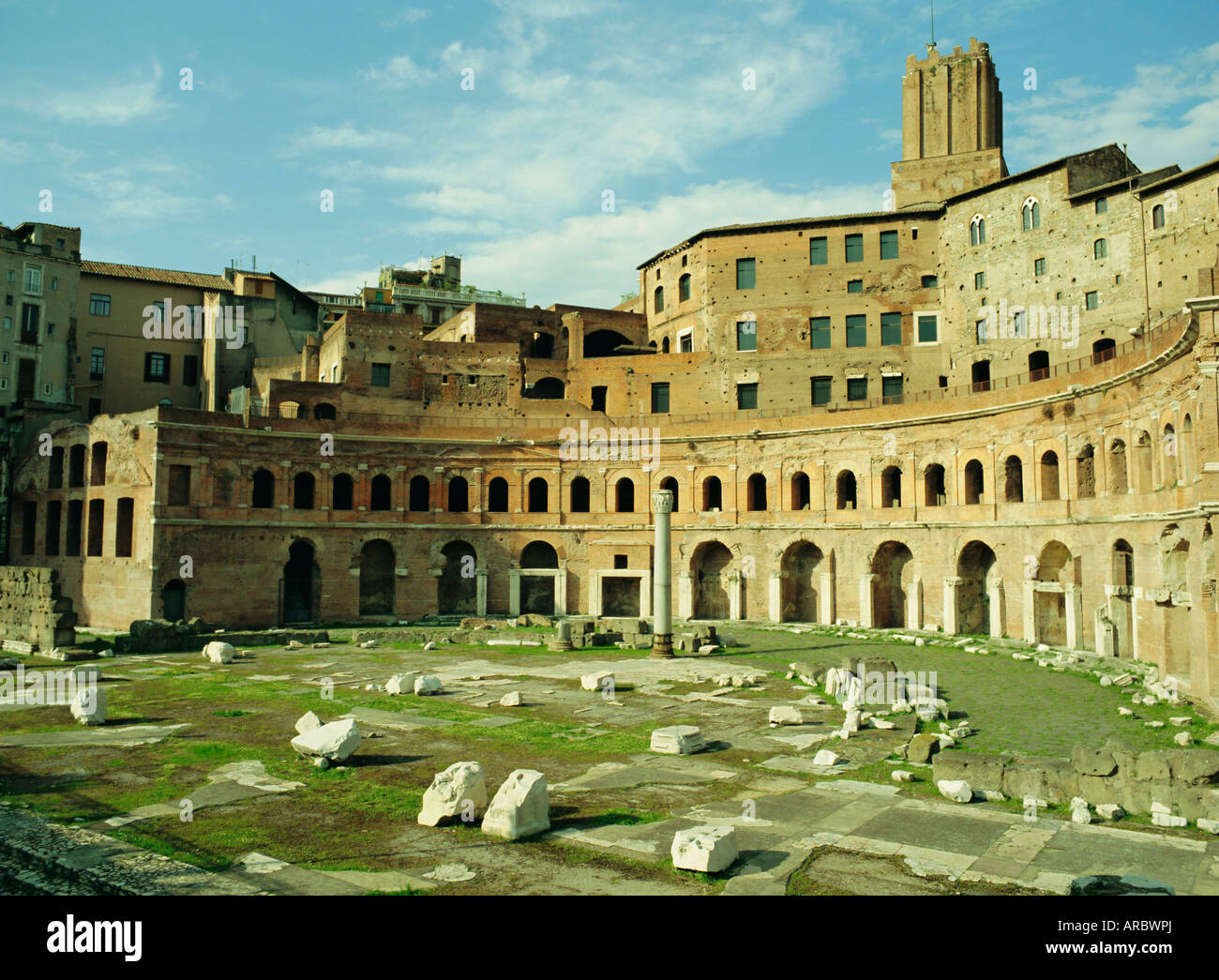 Markets of Trajan, 2nd century AD, comprising 150 shops, Rome, Italy Stock Photo
