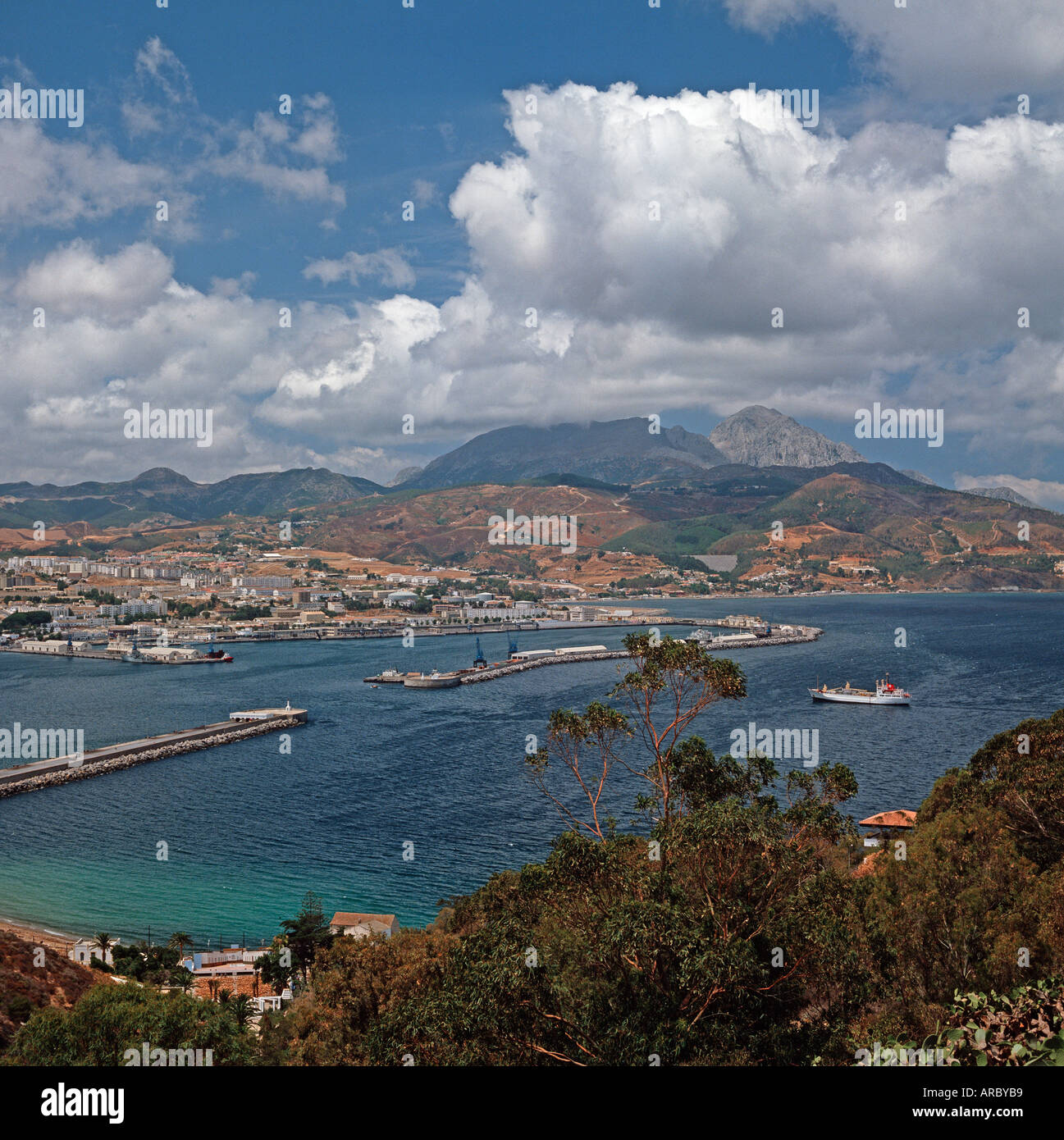 Ceuta In Morocco North Africa Belongs To Spain View Over The Harbour Stock Photo Alamy