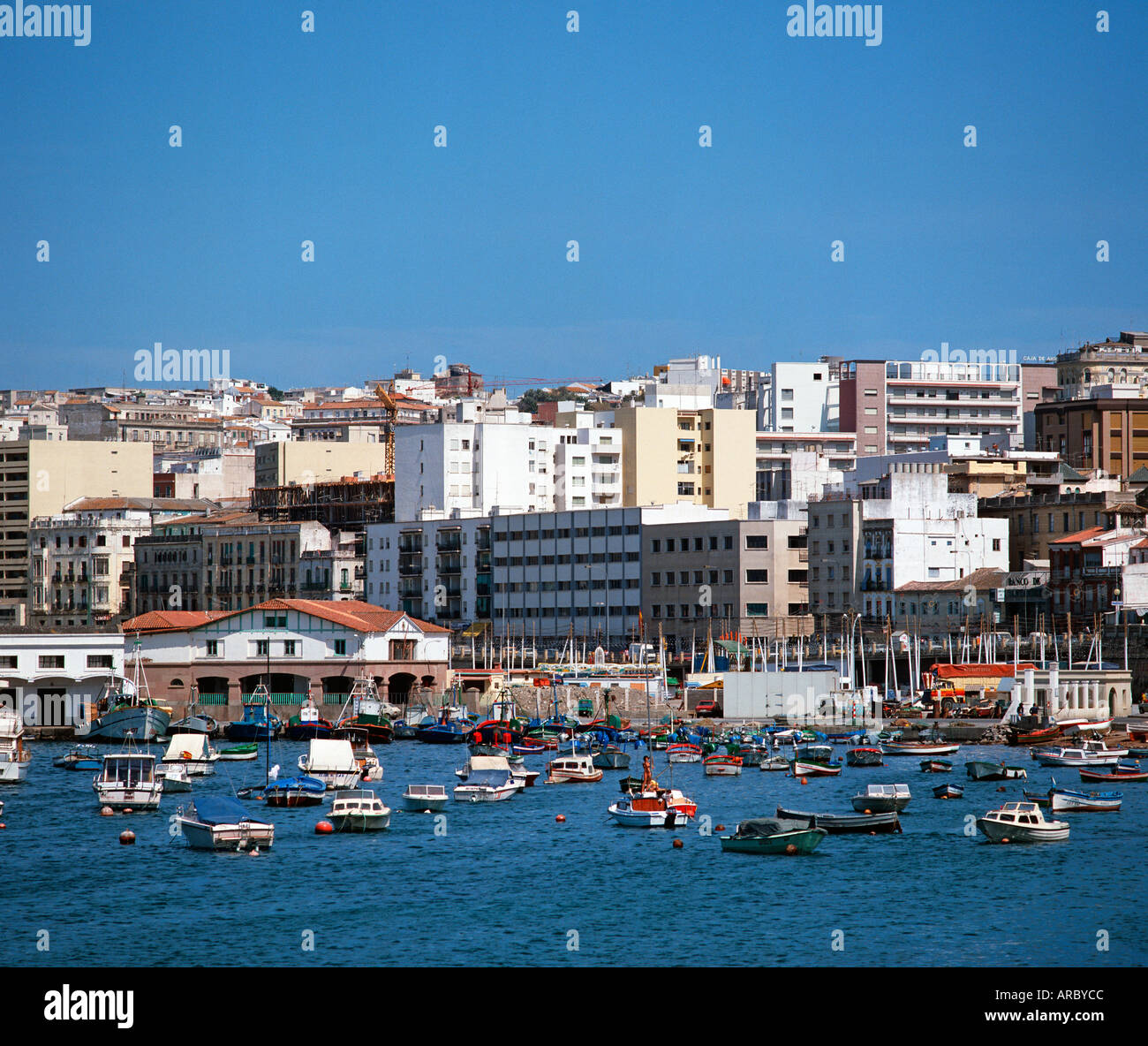 Ceuta In Morocco North Africa Belongs To Spain View Of The Harbour And The City Of Ceuta Stock Photo Alamy