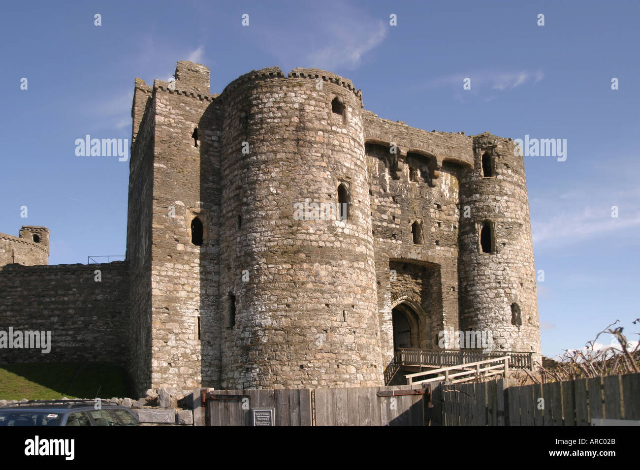 Kidwelly Castle near Llanelli South Wales the inner gatehouse Stock