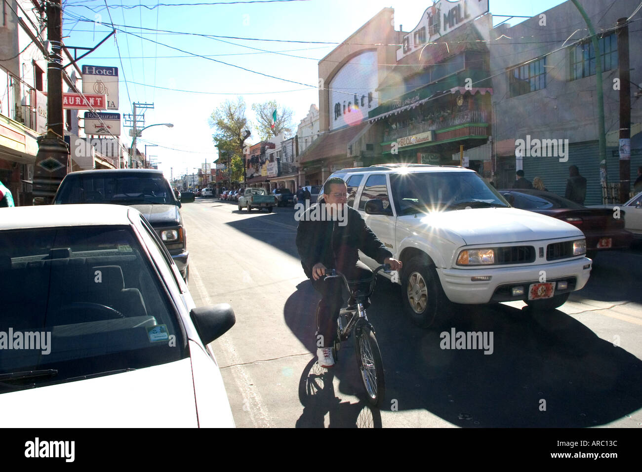 Cars on the streets of Nogales Mexico Stock Photo Alamy