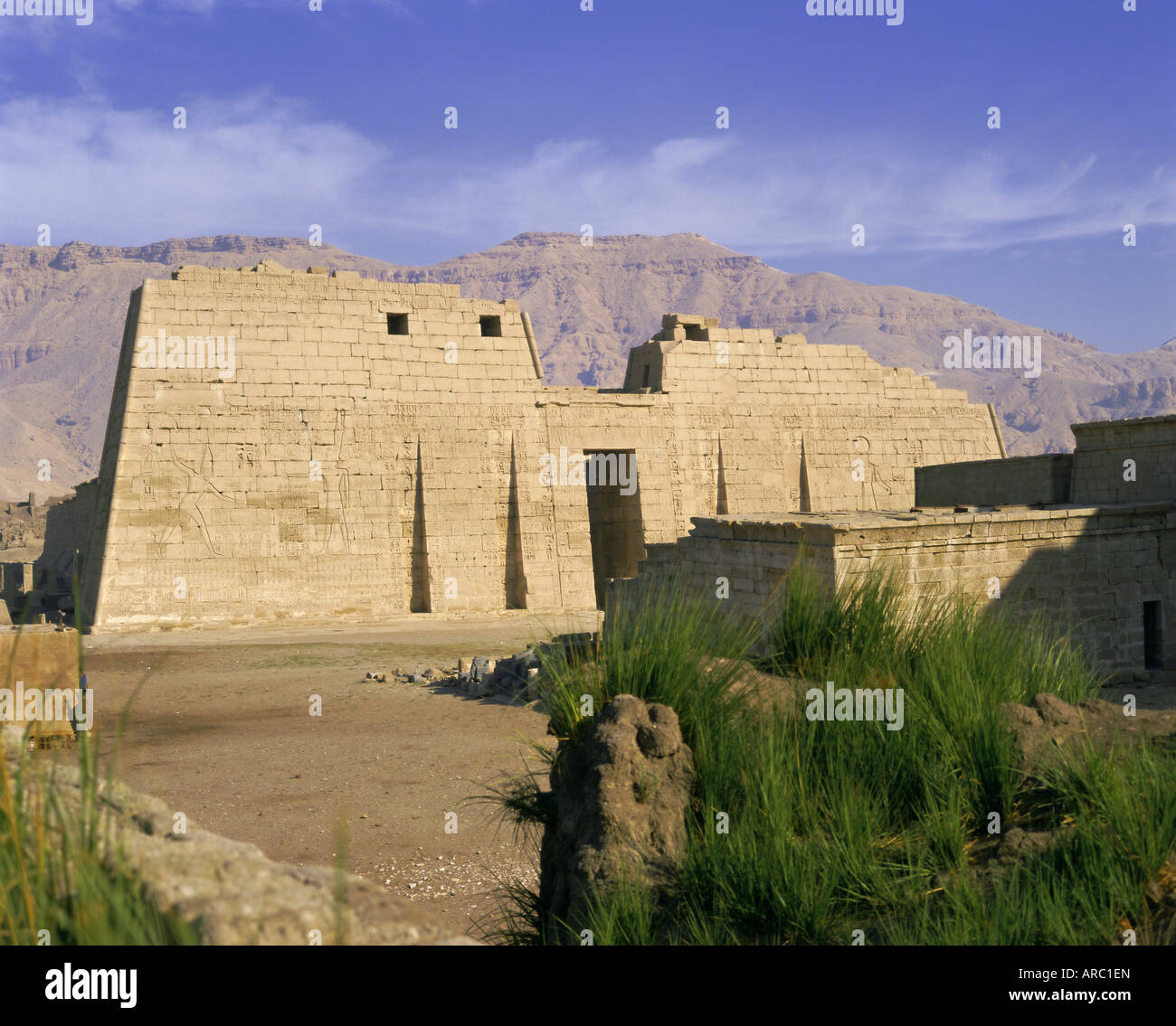 Temple of Ramesses III (Rameses III), Valley of the Kings, Thebes, UNESCO World Heritage Site, Egypt, North Africa, Africa Stock Photo
