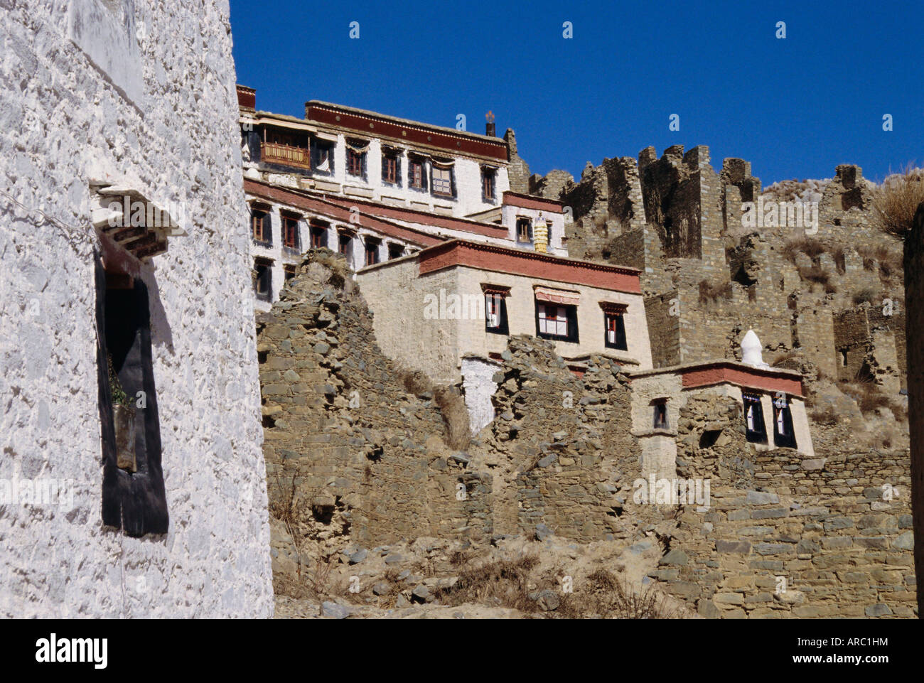 Ganden Monastery, Tibet, China, Asia Stock Photo