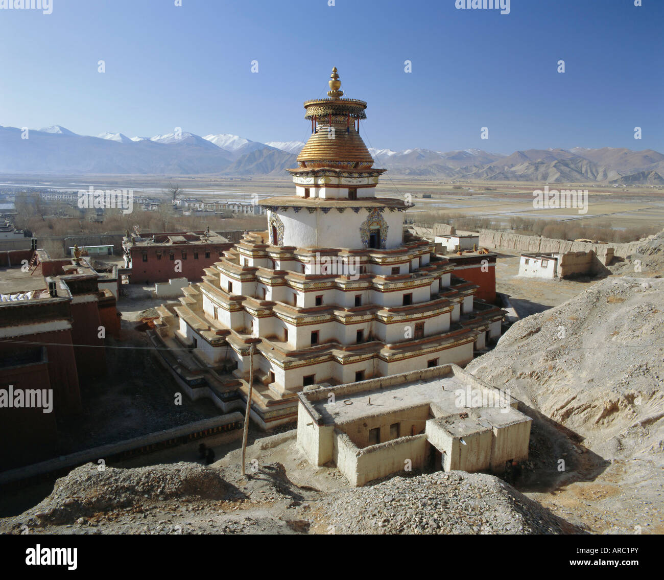 Pango Chorten, Gyantse, Tibet, China Stock Photo