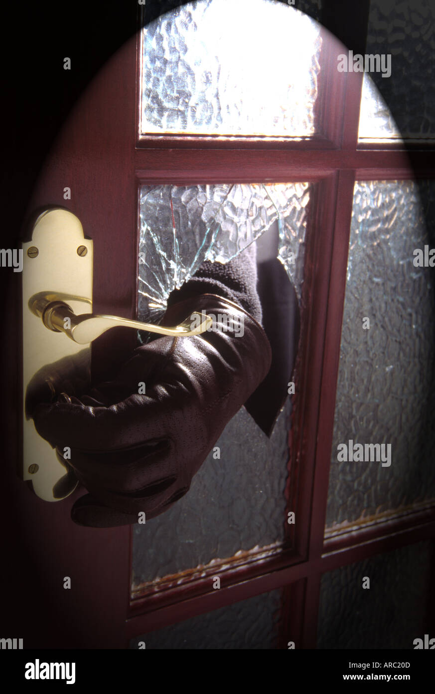 Crime break in Stock Photo Alamy