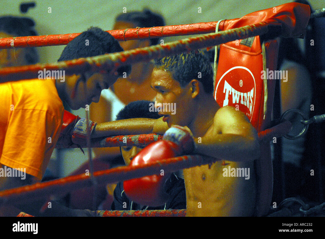 Kick Boxing in Bangkok Thailand Stock Photo
