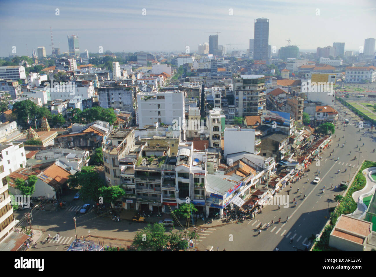 Skyline and modern construction, Ho Chi Minh City (Saigon), Vietnam, Indochina, Asia Stock Photo