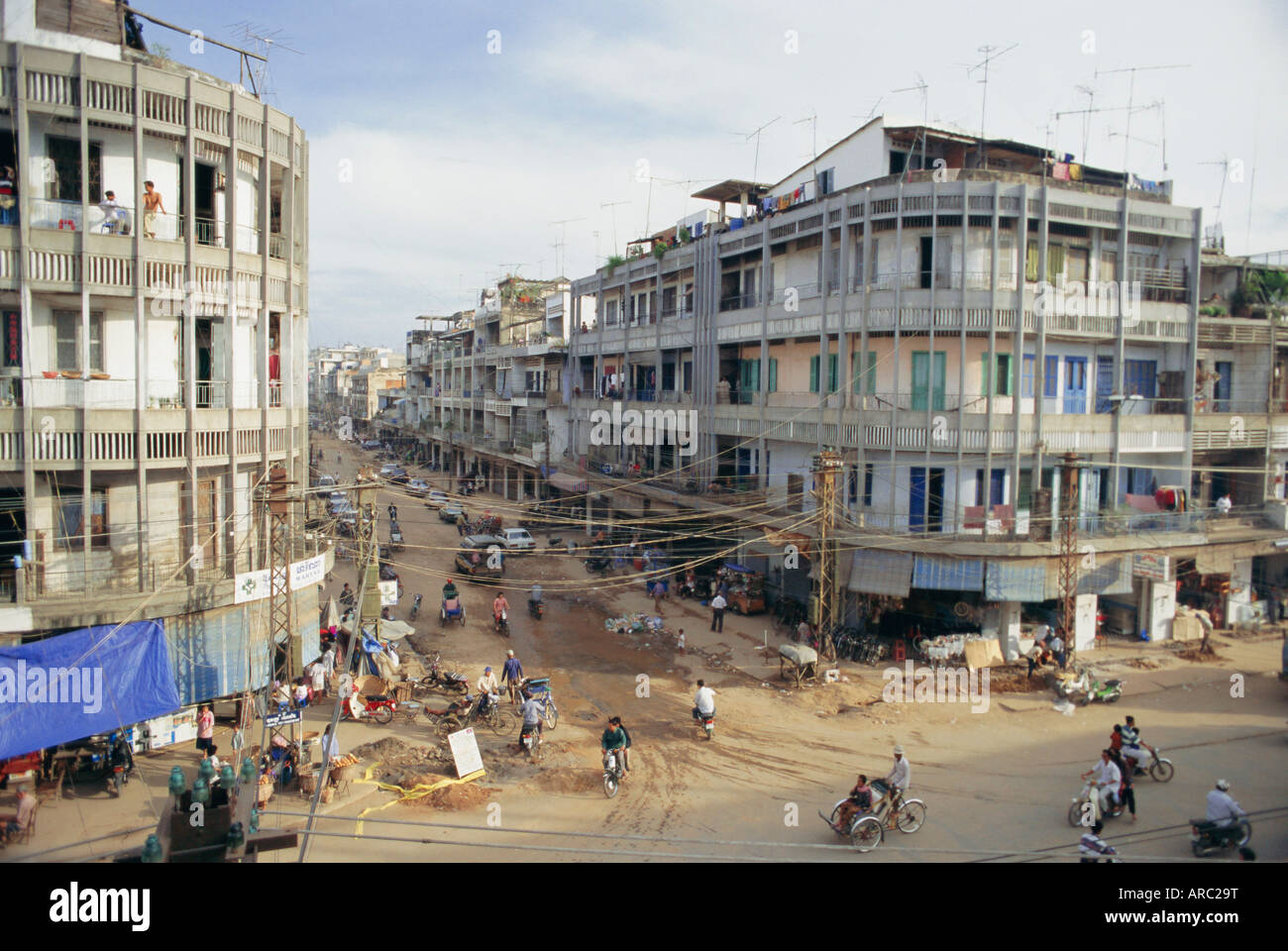 Central city streets, Phnom Penh, Cambodia, Indochina, Asia Stock Photo