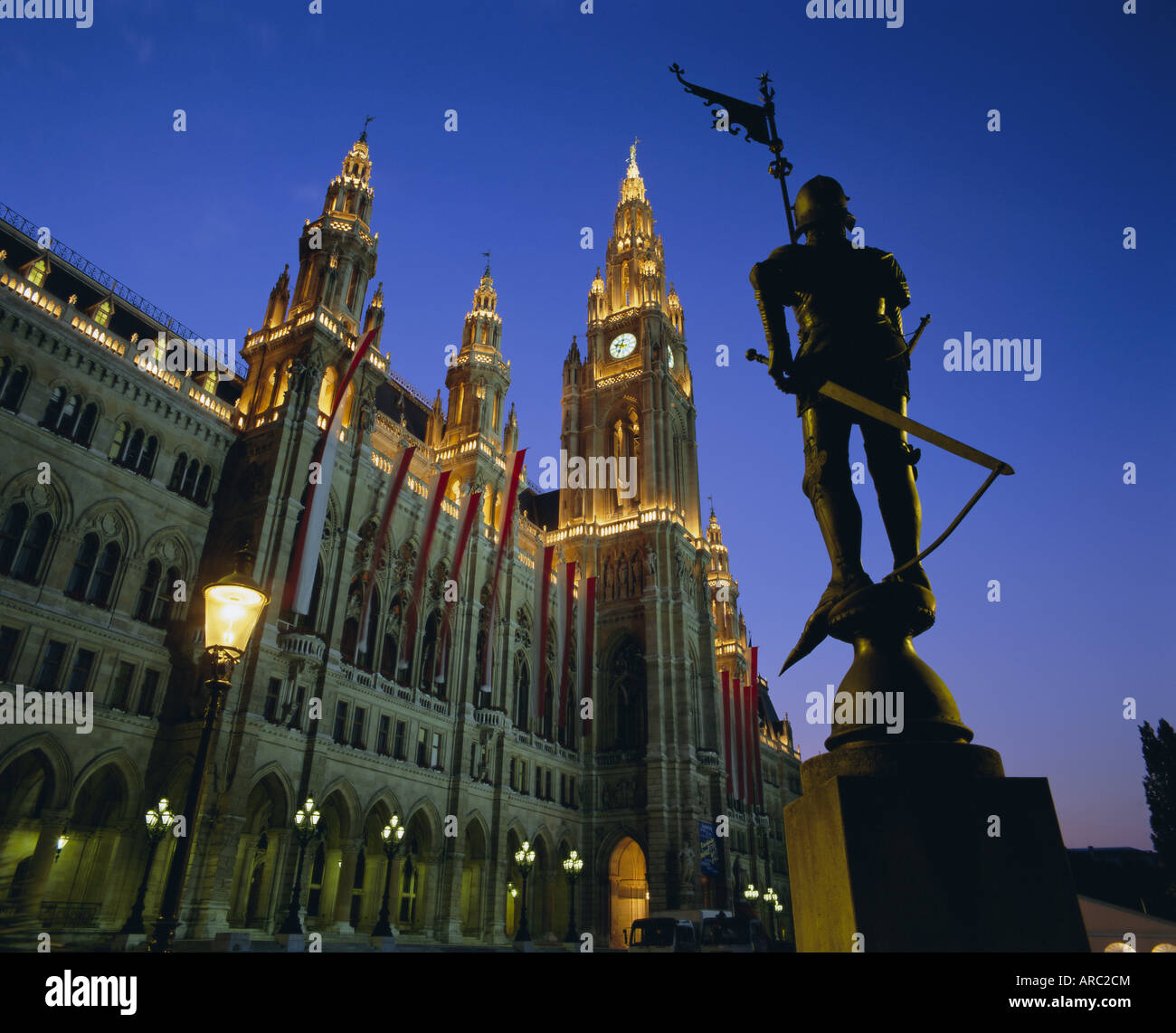 Rathaus (Town Hall), Vienna, Austria, Europe Stock Photo