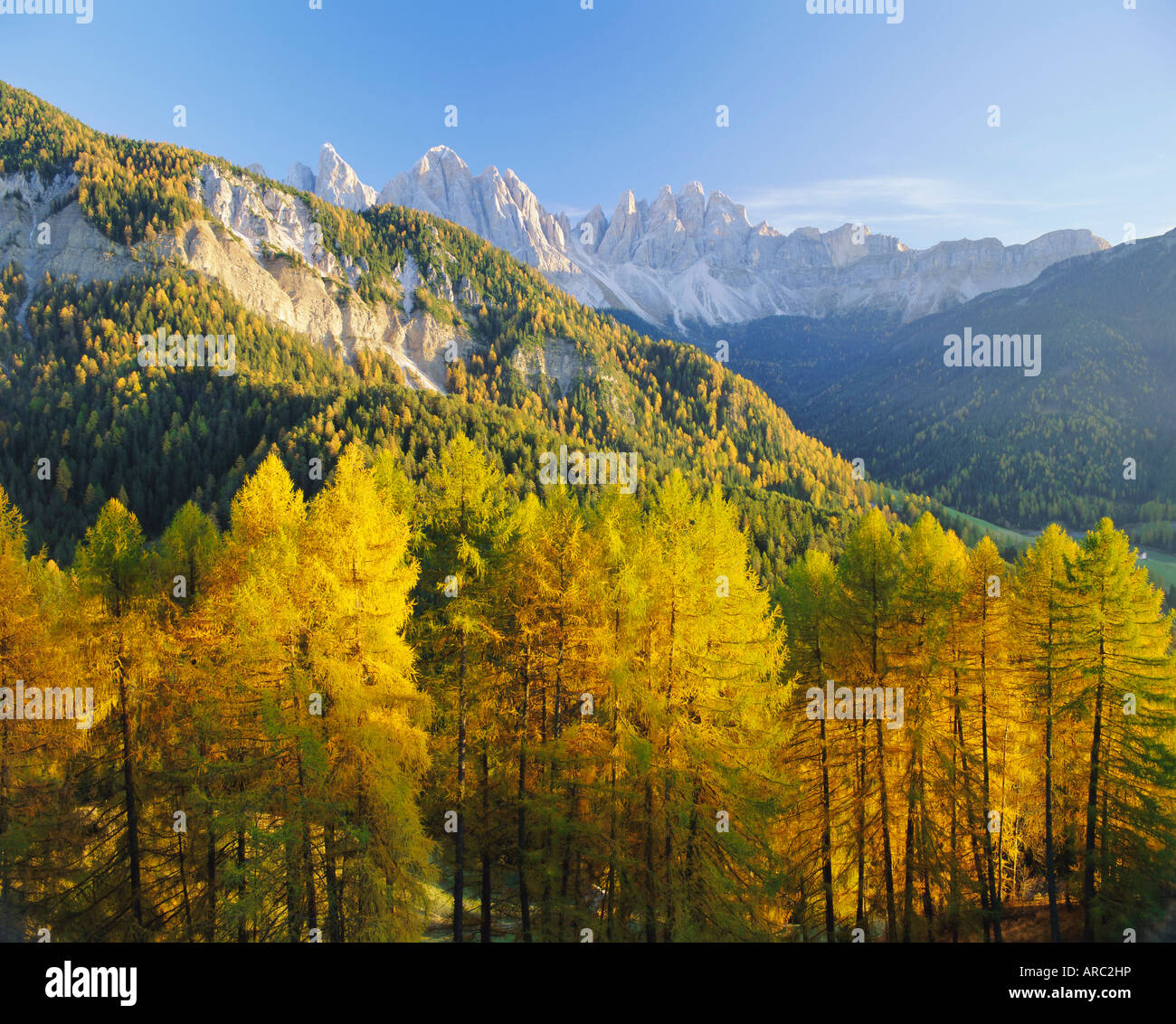 Geislerspitzen, Geisler Gruppe, The Dolomites, Trentino-Alto Adige, Italy Stock Photo
