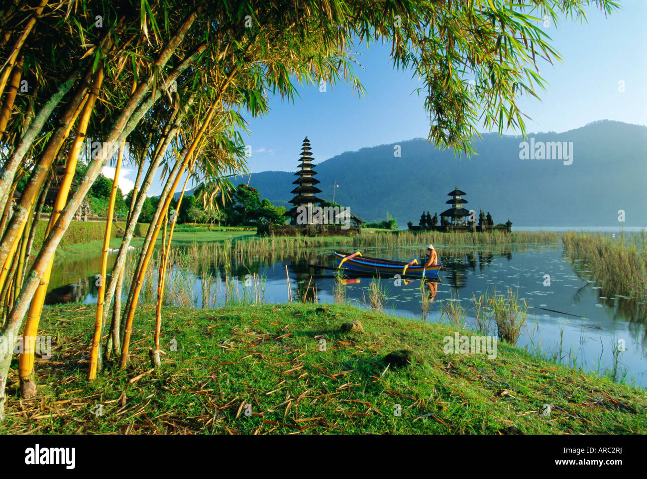 Candikuning (Candi Kuning) Temple, Lake Bratan, Bali, Indonesia Stock Photo