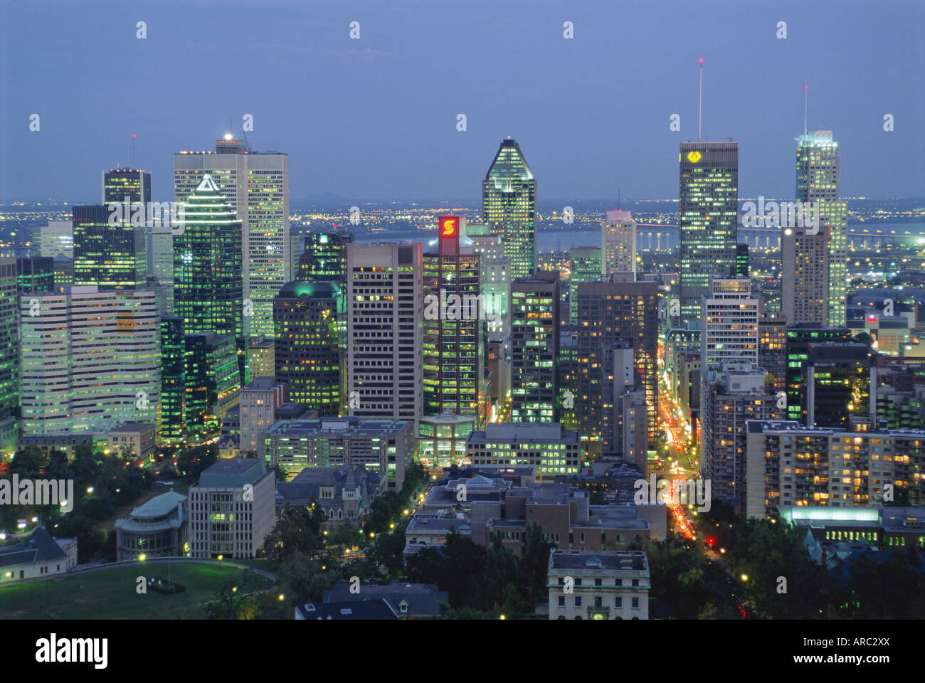 City skyline, Montreal, Quebec Province, Canada Stock Photo