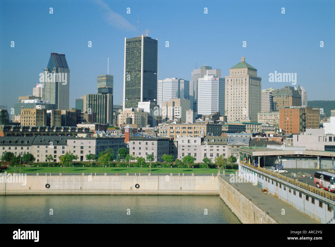 City skyline, Montreal, Quebec Province, Canada Stock Photo