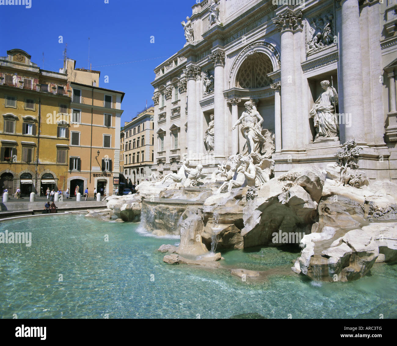 Baroque style, Trevi Fountain (Fontana di Trevi), Rome, Lazio, Italy, Europe Stock Photo