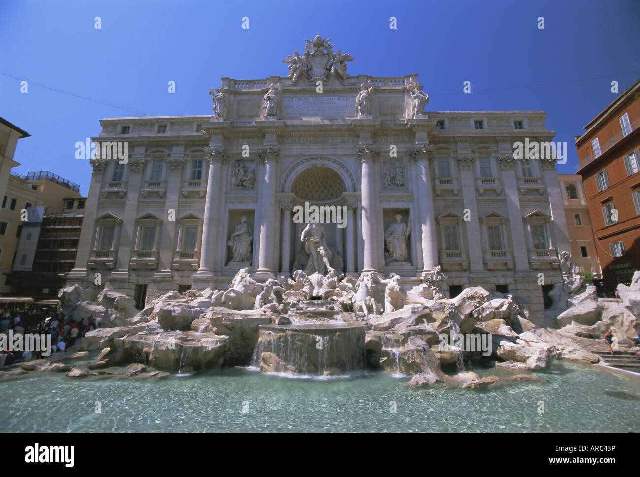 The Baroque style Trevi Fountain, Rome, Lazio, Italy, Europe Stock Photo