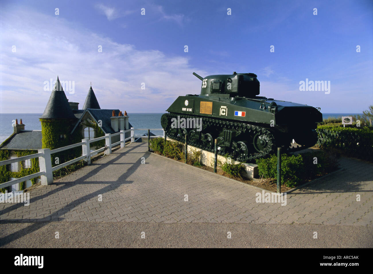 D-Day beach, Arromanches, Normandie (Normandy), France, Europe Stock Photo