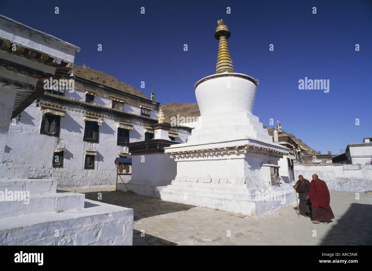 Tashilhunpo (Tashilunpo) Monastery, Shigatse (Xigaze) (Xigatse), Tibet, China, Asia Stock Photo