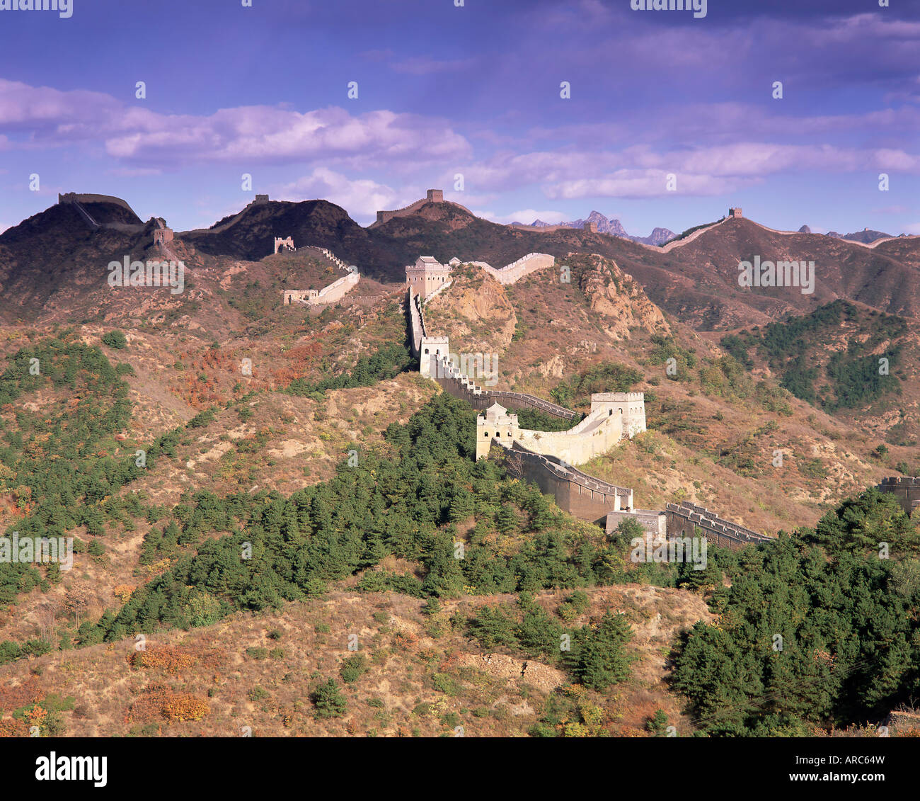 Jinshanling section, the Great Wall of China, UNESCO World Heritage Site, near Beijing, China, Asia Stock Photo