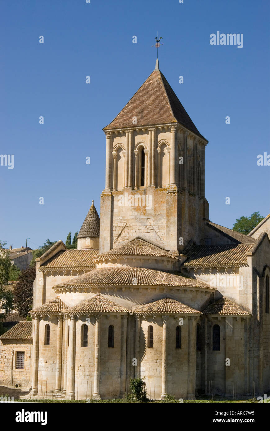 Church of St Hilaire Melle Deux Sevres Poitou Charentes France Europe Stock Photo