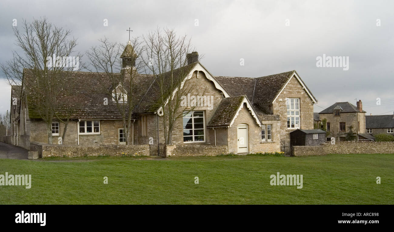 Victorian school house in Leafield village in Oxfordshire Stock Photo