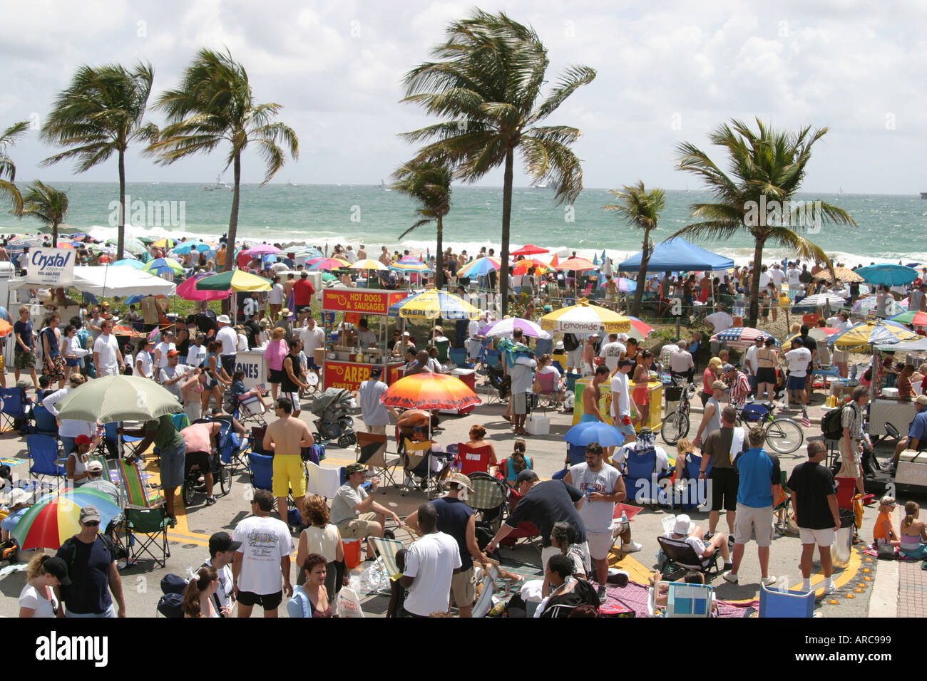 Ft. Fort Lauderdale Florida,Beach,Air and Sea water Show,military,civilian,exhibit exhibition collection,promote,product products display sale,perform Stock Photo