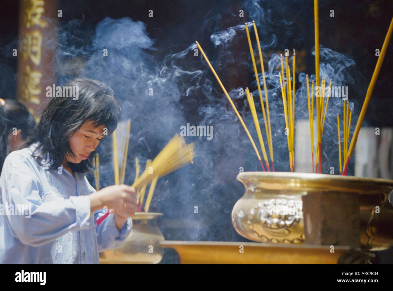Incense woman hold hi-res stock photography and images - Alamy