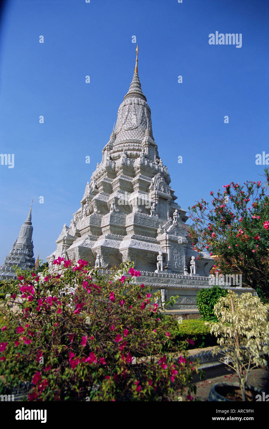 Royal stupa, Royal Palace, Phnom Penh, Cambodia, Indochina, Asia Stock Photo