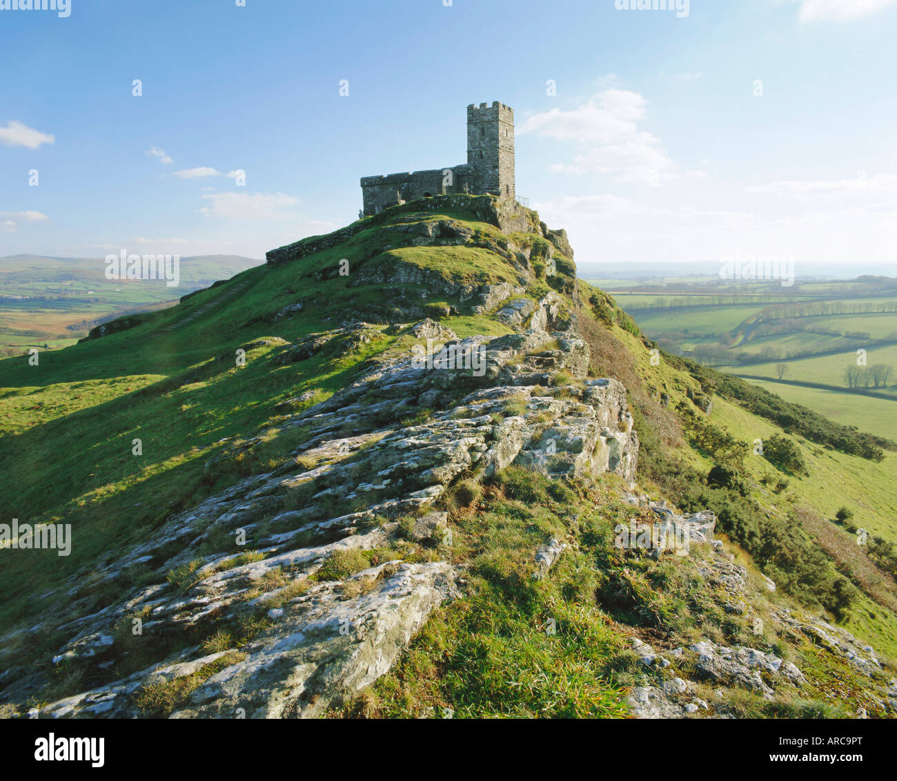 Saint michaels church brentor hires stock photography and images Alamy