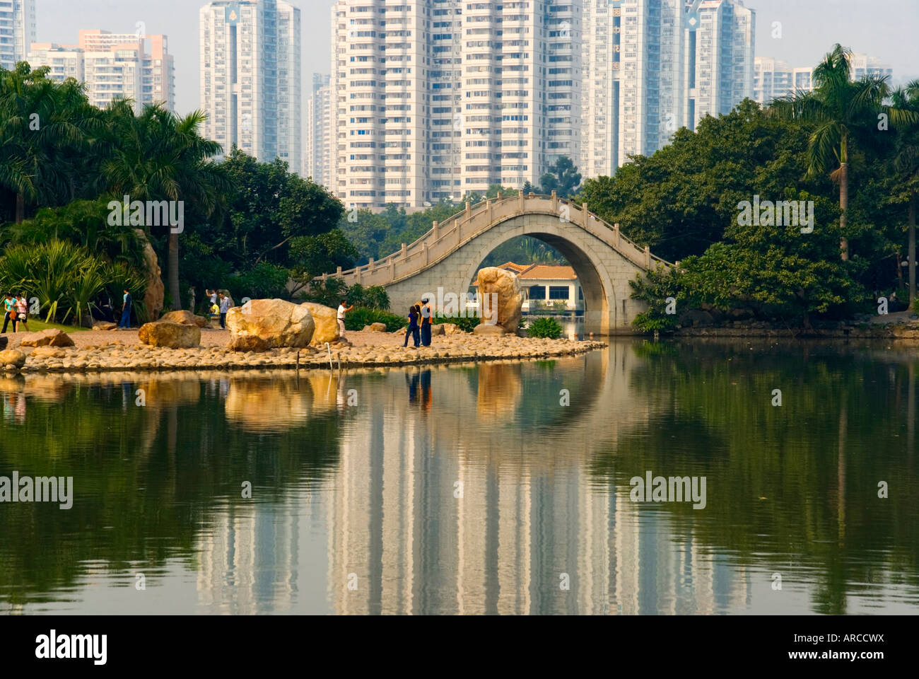 Litchi Park Bridge, Shenzhen Special Economic Zone (SEZ), Guangdong, China, Asia Stock Photo