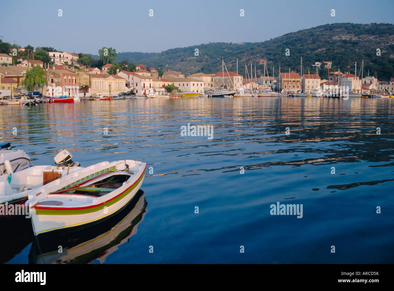 Gaios Harbour, Gaios, Paxos, Ionian Islands, Greece, Europe Stock Photo