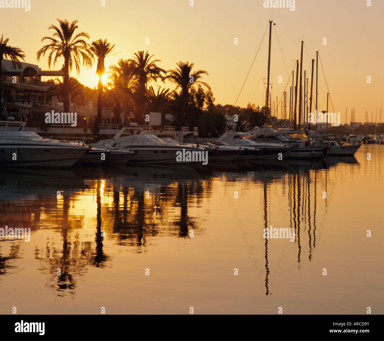 The new marina, Cala d'Or, Majorca (Mallorca), Balearic Islands, Spain, Europe Stock Photo
